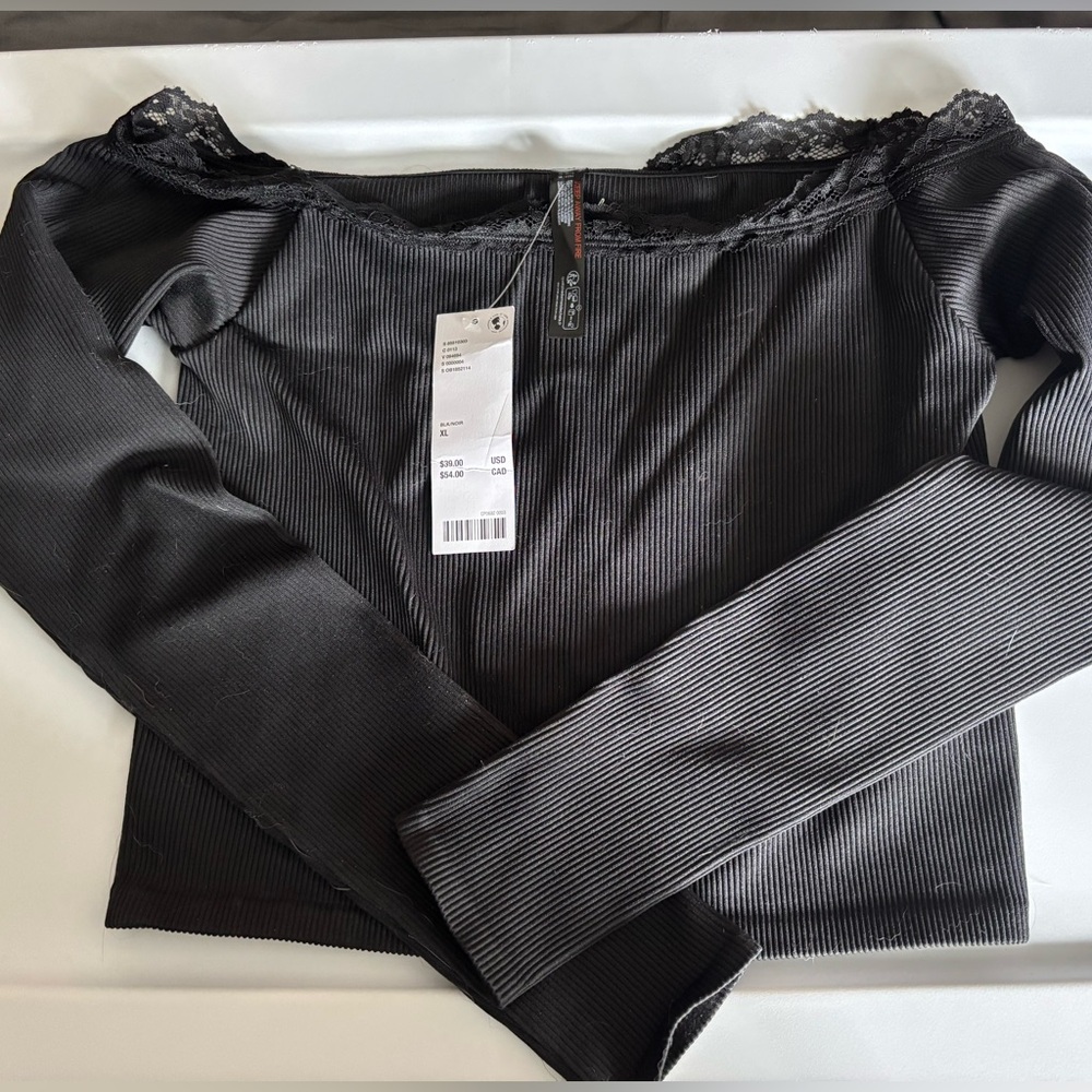 Urban Outfitters Out From Under Off Shoulder Lace Trim Top